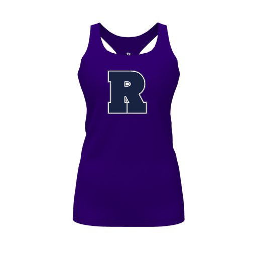 [FT0TRBPP-FYS-LOGO2] Decker Racerback Tank Top (Female Youth S, Purple, Logo 2)