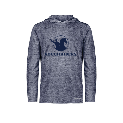 [FOLHCGNV-AS-LOGO1] Decker Men's Charge Hoodie (Adult S, Navy, Logo 1)