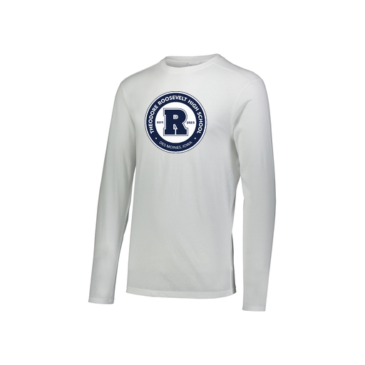 [FTLCUBWH-YS-LOGO3] Decker Youth Tri-Blend T-Shirt - Long Sleeve (Youth S, White, Logo 3)