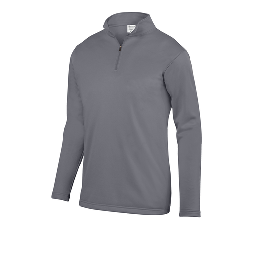 [FOLQFFGY-YS-LOGO4] Decker Youth FlexFleece 1/4 Zip (Youth S, Gray, Logo 4)