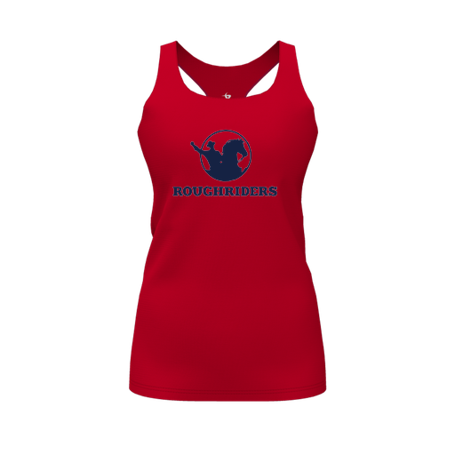 [FT0TRBRD-FYS-LOGO1] Decker Racerback Tank Top (Female Youth S, Red, Logo 1)