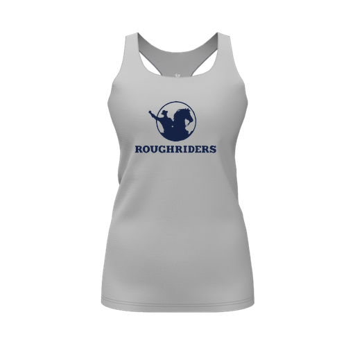 [FT0TRBGY-FYS-LOGO1] Decker Racerback Tank Top (Female Youth S, Gray, Logo 1)