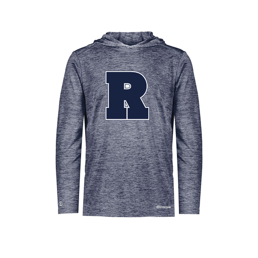 [FOLHCGNV-AS-LOGO2] Decker Men's Charge Hoodie (Adult S, Navy, Logo 2)