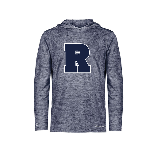 [FOLHCGNV-YS-LOGO2] Decker Youth Charge Hoodie (Youth S, Navy, Logo 2)