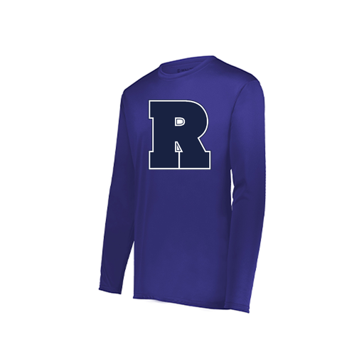 [222822.747.XS-LOGO2] Men's LS Smooth Sport Shirt (Adult XS, Purple, Logo 2)
