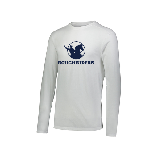 [FTLCUBWH-AXS-LOGO1] Decker Men's Tri-Blend T-Shirt - Long Sleeve (Adult XS, White, Logo 1)