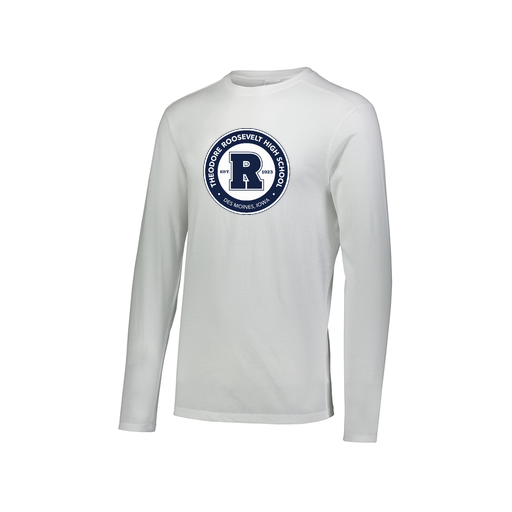 [FTLCUBWH-AXS-LOGO3] Decker Men's Tri-Blend T-Shirt - Long Sleeve (Adult XS, White, Logo 3)