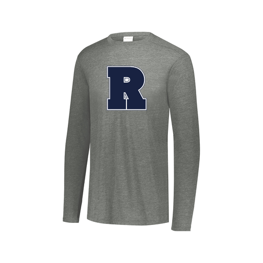 [FTLCUBGY-AXS-LOGO2] Decker Men's Tri-Blend T-Shirt - Long Sleeve (Adult XS, Gray, Logo 2)