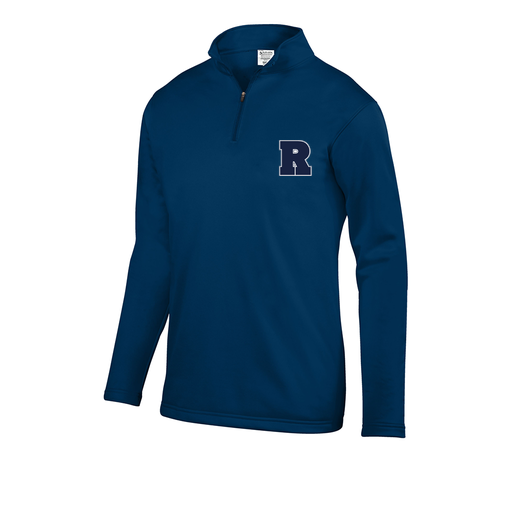[FOLQFFNV-AS-LOGO2] Decker Men's FlexFleece 1/4 Zip (Adult S, Navy, Logo 2)