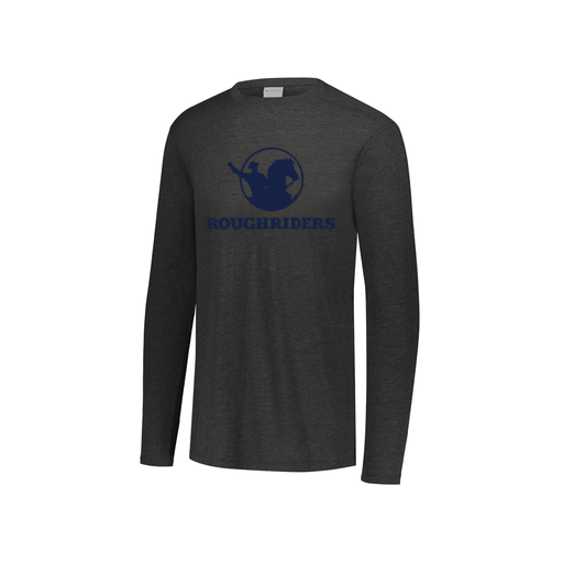 [FTLCUBBK-YS-LOGO1] Decker Youth Tri-Blend T-Shirt - Long Sleeve (Youth S, Black, Logo 1)