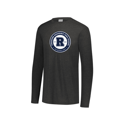 [FTLCUBBK-YS-LOGO3] Decker Youth Tri-Blend T-Shirt - Long Sleeve (Youth S, Black, Logo 3)