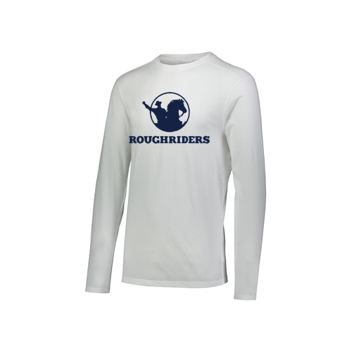 [FTLCUBWH-YS-LOGO1] Decker Youth Tri-Blend T-Shirt - Long Sleeve (Youth S, White, Logo 1)