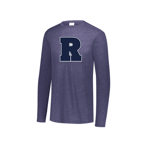 [FTLCUBNV-YS-LOGO2] Decker Youth Tri-Blend T-Shirt - Long Sleeve (Youth S, Navy, Logo 2)