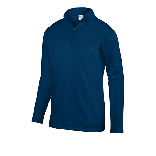 [FOLQFFNV-AS-LOGO5] Decker Men's FlexFleece 1/4 Zip (Adult S, Navy, Logo 5)