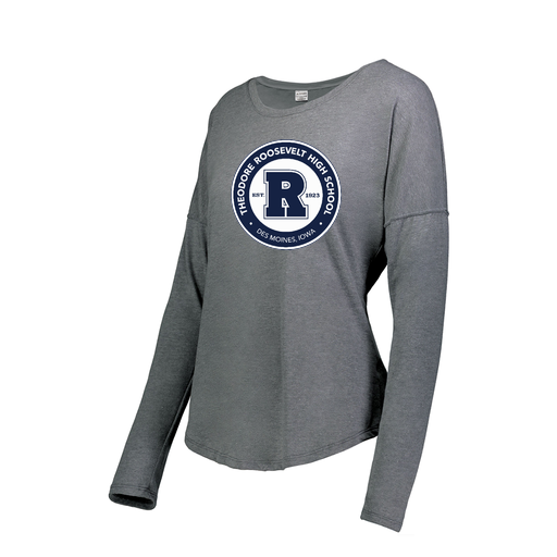 [FTLCUBGY-FAXS-LOGO3] Decker Women's Tri-Blend T-Shirt - Long Sleeve (Female Adult XS, Gray, Logo 3)